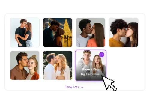 2. Select the Blow Kiss Effect