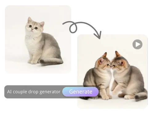 AI couple drop: Bride’s photo becomes a video of her kissing a groom, shareable on social media.