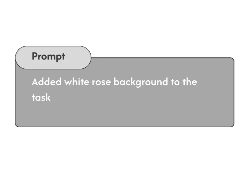 Added white rose background to the task' for Image Combination