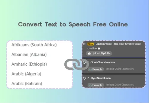 Step 1: Choose Language and Voice