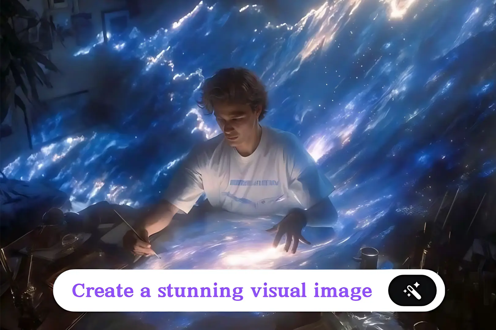 AI image generator workspace preview